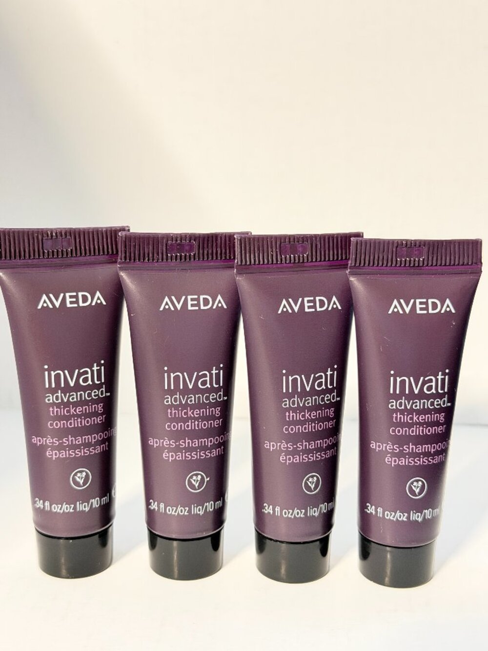 4 X Aveda Invati Advanced Thickening Conditioner - 0.34oz/10ml Travel Size